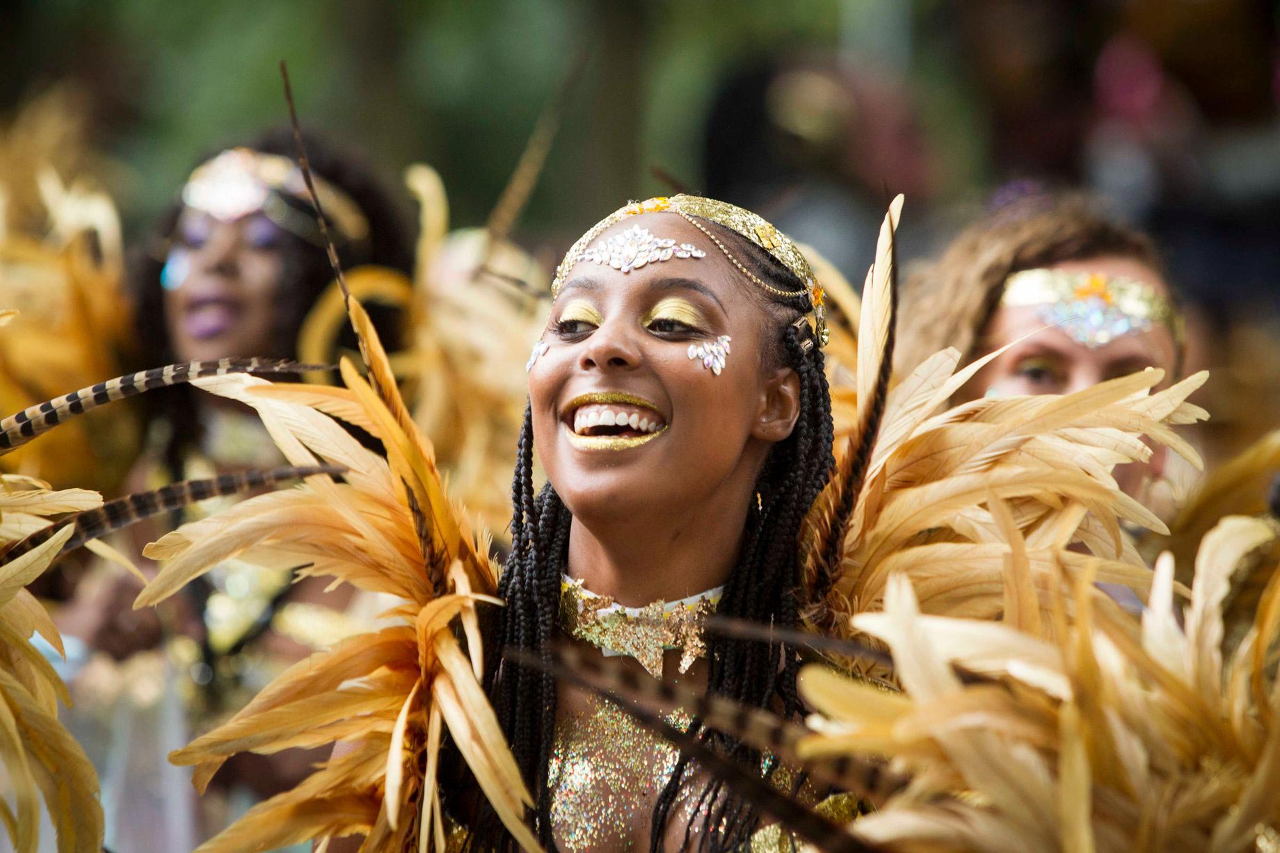Leeds West Indian Carnival performer (photo by Chris Bull)