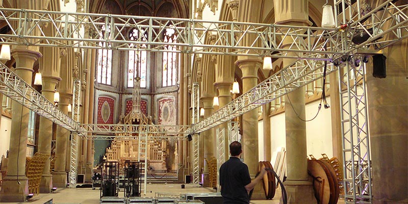 Supertruss ground support system @ The Monastry, Manchester