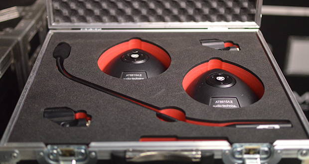 Audio Technica Lectern Microphone Kit in custom foam cut case
